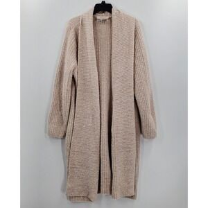 Barefoot Dreams CozyChic Lite Rib-Knit Open Front Chenile Duster Cardigan Medium
